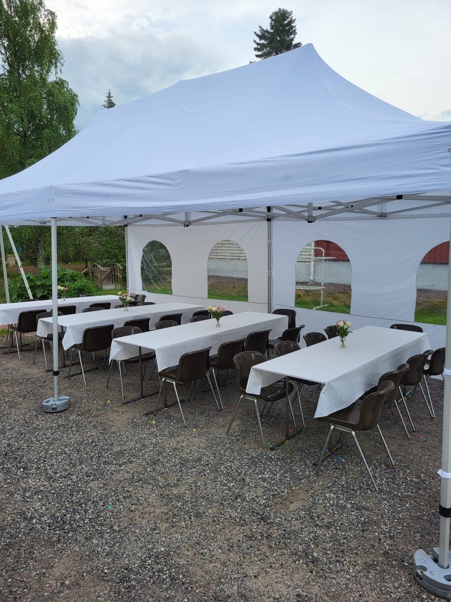 Juhlateltta vuokraus, Aura